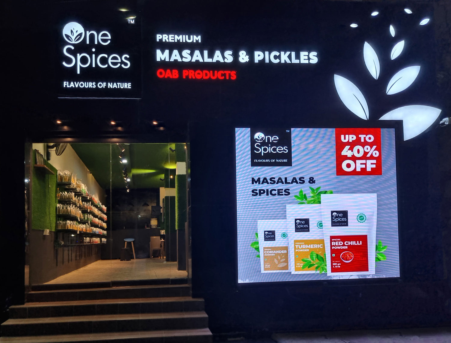 1spices veg and non-veg pickles store kadapa bill board